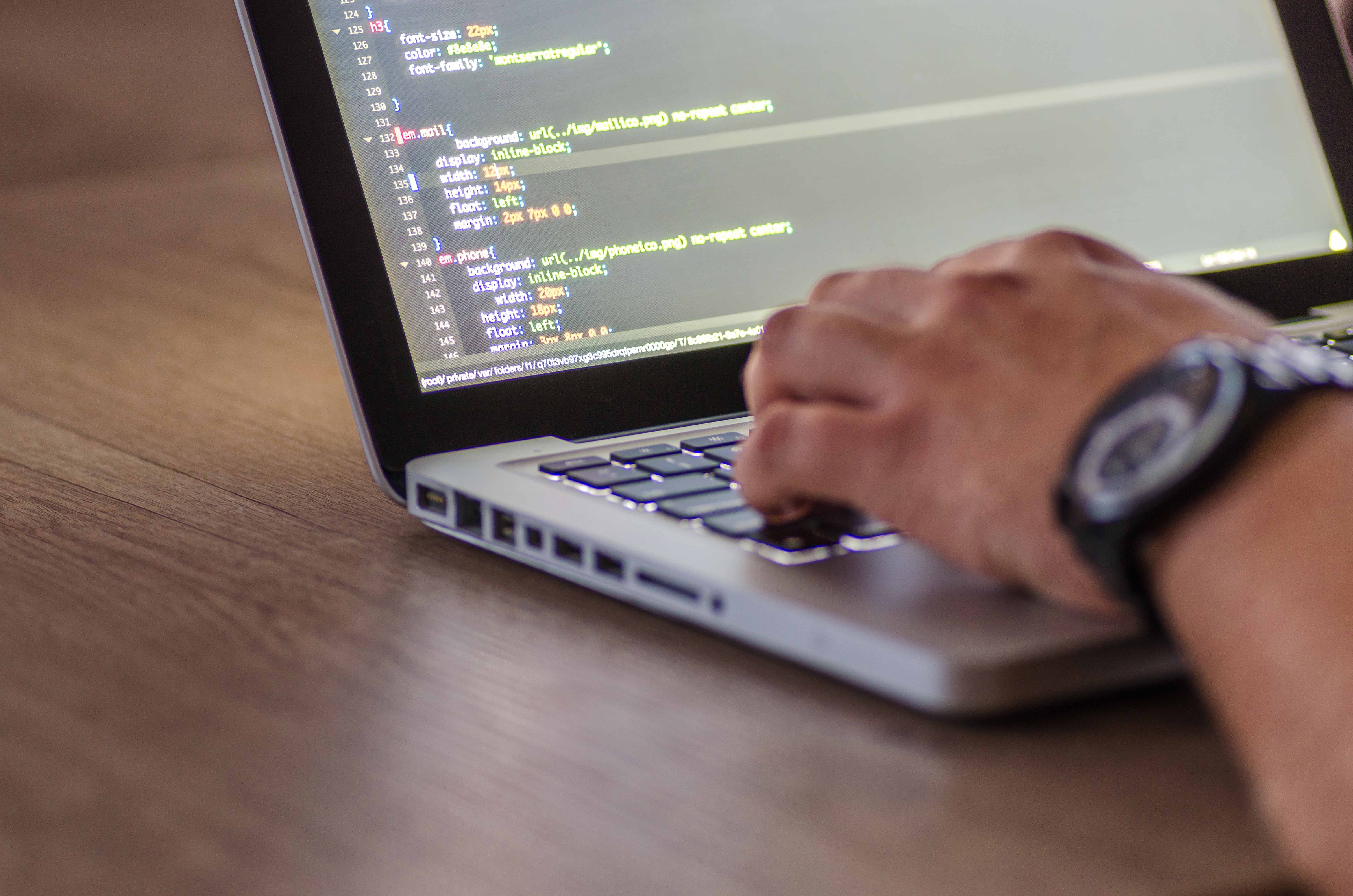 Computer Programming on Laptop